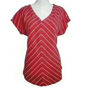 Workshop republic clothing women's pink striped blouse size large